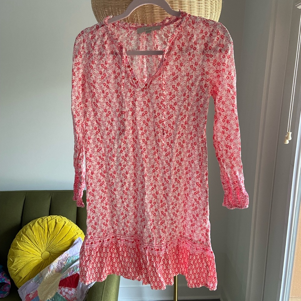 Loft block print print dress